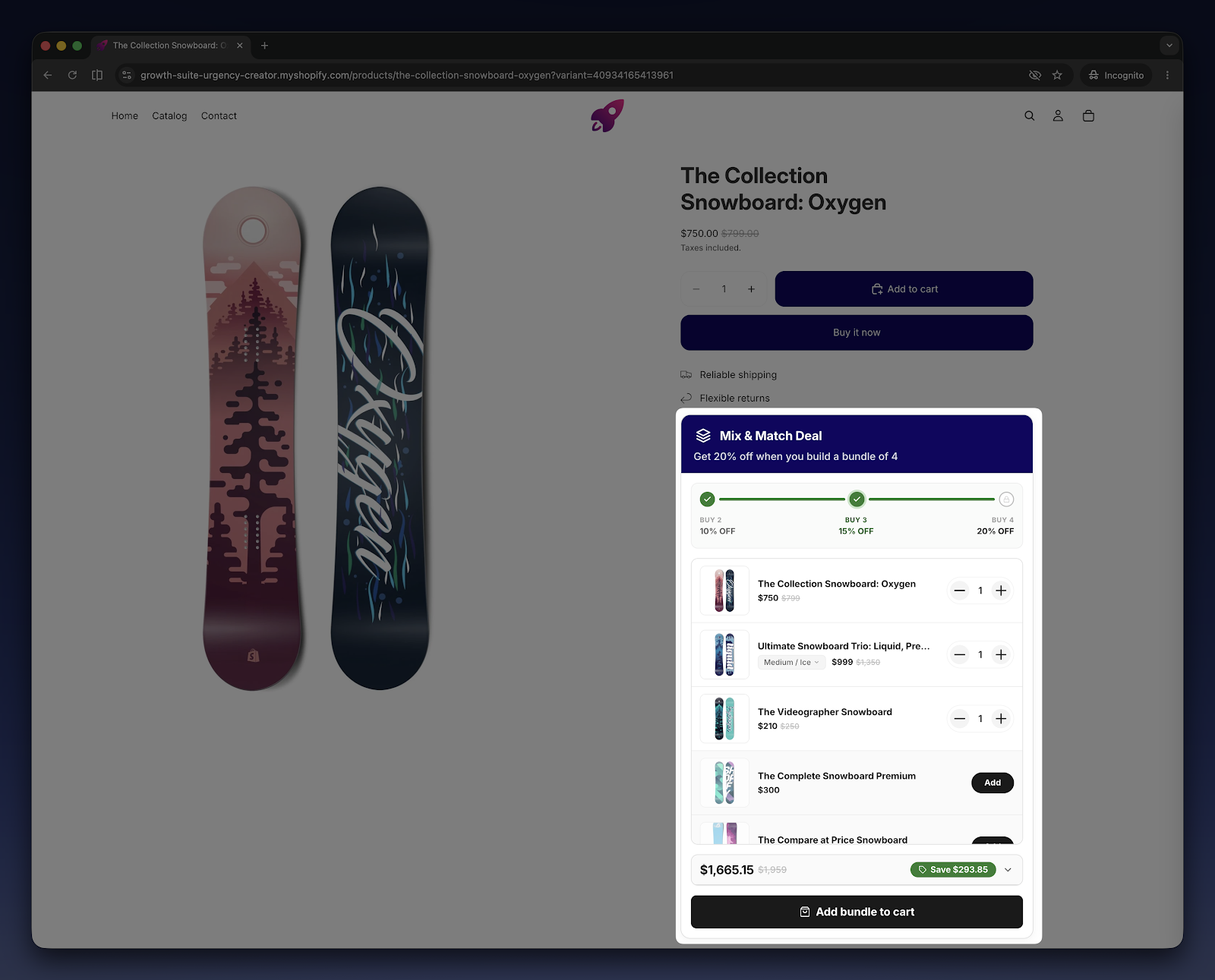 Growth Suite personalized discount offer with countdown timer